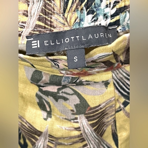 Elliott Lauren Size Small Tropical Linen Pants - Picture 3 of 6